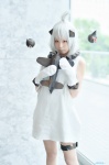 cosplay dress gaosama kantai_collection mittens northern_ocean_hime white_hair rating:Safe score:1 user:nil!