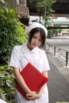 apron costume dress furusaki_hitomi nurse nurse_cap ponytail stethoscope waitress waitress_uniform rating:Safe score:3 user:nil!