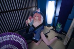 atsuki cleavage cosplay fan hat kimono pink_hair saigyouji_yuyuko suite_memory touhou rating:Safe score:1 user:nil!