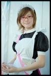 apron costume glasses maid maid_uniform rumi rating:Safe score:2 user:nil!