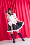 blouse camera cosplay kneesocks miniskirt nagumo_tsubasa shameimaru_aya skirt skirt_lift tokin_hat touhou rating:Safe score:0 user:nil!