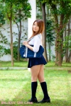 blouse bookbag kneesocks oda_yukari pleated_skirt school_uniform skirt rating:Safe score:1 user:nil!