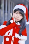 cosplay dress fingerless_elbow_gloves original santa_costume shawl stocking_cap yuria_(ii) rating:Safe score:0 user:nil!