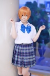 blouse cosplay hoshizora_rin kneesocks love_live!_school_idol_project orange_hair pleated_skirt school_uniform skirt teimaru rating:Safe score:0 user:nil!