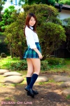 ass blouse costume kneesocks matsushita_rio pleated_skirt school_uniform skirt rating:Safe score:1 user:nil!