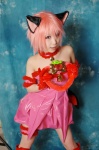 animal_ears bell cat_ears collar cosplay dress gloves momomiya_ichigo nashio pink_hair tail tokyo_mew_mew rating:Safe score:0 user:lolzin