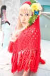 blonde_hair boots cosplay dress flowers hasui_yuuri little_red_riding_hood original pantyhose shawl rating:Safe score:0 user:nil!