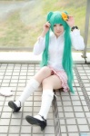 aqua_hair blouse cosplay hatsune_miku hoshino_kana kneehighs melt_(vocaloid) miniskirt skirt twintails vocaloid rating:Safe score:0 user:nil!