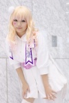 blonde_hair cosplay dress macross macross_frontier orin sheryl_nome thighhighs zettai_ryouiki rating:Safe score:1 user:pixymisa