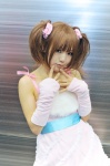 cosplay detached_sleeves dress hair_ties idolmaster kipi takatsuki_yayoi twintails rating:Safe score:0 user:pixymisa