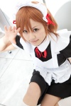 apron cosplay hairband hairbows maid maid_uniform misaka_mikoto misaki ribbon_tie socks to_aru_kagaku_no_railgun rating:Safe score:1 user:pixymisa