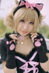 animal_ears blonde_hair cat_ears choker cosplay dress fingerless_gloves gloves original saki rating:Safe score:0 user:nil!