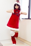 <3 bow dress gloves koyomi santa_costume stocking_cap thighhighs zettai_ryouiki rating:Safe score:0 user:pixymisa
