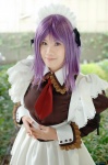 apron cosplay dress hairband hair_ribbons kyouka maid maid_uniform purple_hair tagme_character tagme_series rating:Safe score:0 user:nil!