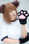 animal_ears cosplay dog_ears gym_uniform narihara_riku original paw_gloves tshirt rating:Safe score:0 user:nil!