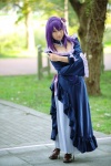 boots choker cosplay fate/hollow_ataraxia fate/series gown hairbow hazuki_minami matou_sakura purple_hair rating:Safe score:0 user:nil!
