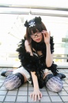 cosplay dress feather_boa glasses hairbow kurumi_nui looking_over_glasses namada onegai_my_melody thighhighs zettai_ryouiki rating:Safe score:3 user:nil!