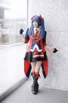 akb48 blazer blouse blue_hair boots cosplay gloves hairbows kneehighs mashiro_ayaki miniskirt skirt tie twintails vest watanabe_mayu rating:Safe score:2 user:nil!