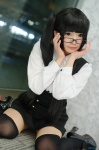 blouse cosplay glasses inu_boku_secret_service jumper nana_(iv) school_uniform shirakiin_ririchiyo thighhighs twintails zettai_ryouiki rating:Safe score:3 user:nil!