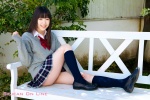 blouse cardigan funaoka_saki kneesocks pleated_skirt school_uniform skirt rating:Safe score:2 user:nil!