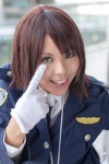 armband blazer blouse cosplay ginya gloves green_eyes police_uniform policewoman tsujimoto_natsumi you're_under_arrest! rating:Safe score:0 user:pixymisa
