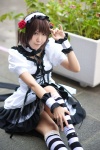 choker cosplay dress hairband kneehighs striped suzumiya_haruhi suzumiya_haruhi_no_yuuutsu uzuki rating:Safe score:0 user:nil!