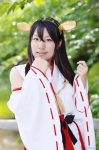cosplay detached_sleeves hairband haruna_(kantai_collection) hasshi kantai_collection miko pleated_skirt skirt yukata rating:Safe score:0 user:nil!