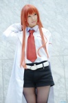 blouse cosplay lab_coat makise_kurisu pantyhose red_hair rinami shorts steins;gate tie rating:Safe score:4 user:nil!