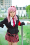blazer blouse cosplay hazuki_minami hinamori_amu pink_hair pleated_skirt school_uniform shugo_chara! side_ponytail skirt tie rating:Safe score:0 user:nil!