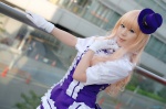 aiba_ai apron blonde_hair cosplay dress macross macross_frontier sheryl_nome top_hat rating:Safe score:0 user:nil!