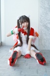 apron backpack bakemonogatari boots cosplay dress gaosama gloves hachikuji_mayoi santa_costume twintails rating:Safe score:0 user:nil!