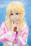 blonde_hair bra cosplay croptop hoshii_miki idolmaster kurosaki_yukiusagi necklace rating:Safe score:0 user:pixymisa