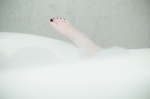 barefoot bathroom bathtub celestia_ludenberck cosplay danganronpa kirigiri_to_celestia_san_danganronpa lechat soap_suds towel wet rating:Safe score:0 user:nil!