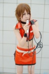 choker cosplay croptop default_costume haruki meiko microphone midriff miniskirt pantyhose skirt vest vocaloid rating:Safe score:0 user:nil!