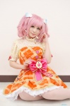 aikatsu! amahane_madoka cosplay dress nachi pantyhose pink_hair sheer_legwear twintails rating:Safe score:0 user:nil!