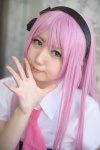 blouse cosplay hairband megurine_luka pink_hair tie uu vocaloid rating:Safe score:0 user:pixymisa