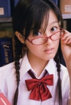 blouse glasses koharu_diary kusumi_koharu school_uniform twin_braids rating:Safe score:0 user:nil!