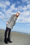 beach boots dress knit_hat nao ocean pantyhose sweater_dress rating:Safe score:0 user:nil!