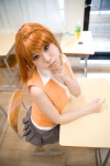 classroom cosplay mimi miniskirt my-hime orange_hair pleated_skirt school_uniform skirt sleeveless_blouse tokiha_mai vest rating:Safe score:1 user:nil!