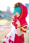 apron aqua_hair bows chii clover_club_(vocaloid) cosplay hatsune_miku hoodie_dress plushie project_diva ribbons vocaloid rating:Safe score:1 user:nil!