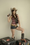 boots camisole cowboy_boots cowboy_hat denim gun natsukawa_jun shorts vest rating:Safe score:0 user:nil!