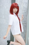 blouse braid cosplay enuda kurosaki_mea one-piece_swimsuit open_clothes pantyhose red_hair school_uniform sheer_legwear swimsuit to_love-ru rating:Safe score:0 user:nil!
