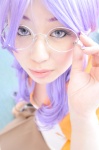 cosplay glasses macross macross_frontier matsuura_nanase pleated_skirt purple_hair school_uniform shiori skirt rating:Safe score:0 user:nil!
