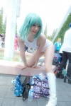 boots cosplay green_hair kazami_yuuka mari_(ii) pantyhose swimsuit touhou rating:Safe score:2 user:nil!