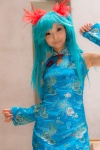 aqua_hair cosplay detached_sleeves hatsune_miku necoco qipao twintails vocaloid rating:Safe score:0 user:nil!