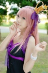 cosplay crown dress hairband hair_ribbons ibara megurine_luka pink_hair vocaloid world_is_mine_(vocaloid) rating:Safe score:1 user:nil!