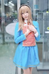 aki_(iv) blazer blonde_hair blouse cosplay fukyuki_eve hairband miniskirt school_uniform skirt tenkaka_ki_sei rating:Safe score:0 user:nil!