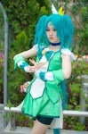 blue_hair choker cosplay cure_march hairband itsuki_(cosplayer) midorikawa_nao pantyhose pleated_skirt pretty_cure shorts skirt smile_precure! tank_top rating:Safe score:1 user:nil!