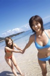beach bikini cleavage honeybee_x2 natsukawa_jun side-tie_bikini swimsuit wet yasuda_misako rating:Safe score:2 user:nil!