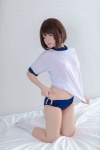 bed buruma cosplay gym_uniform kneesocks miu_(iii) original shirt_lift shorts tshirt rating:Safe score:1 user:nil!